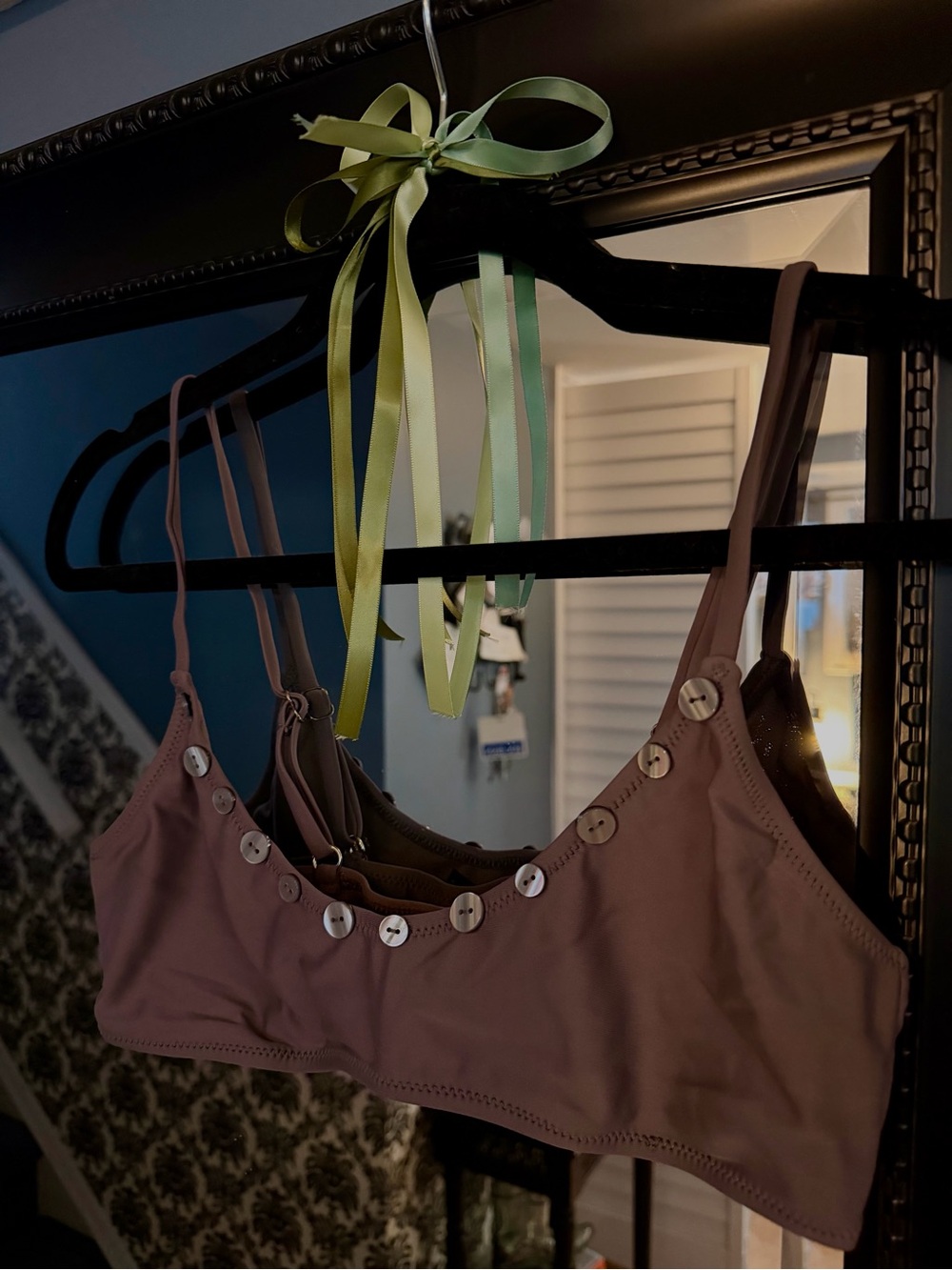COLLUSION Gray Bralette Bikini Top